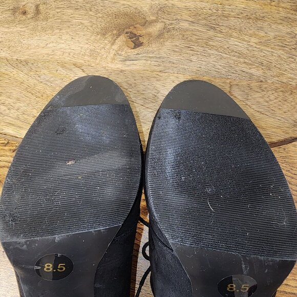 A.N.A. Fenwick Lace-Up Ankle Black Boots, Memory Foam Faux Suede - Picture 8 of 8